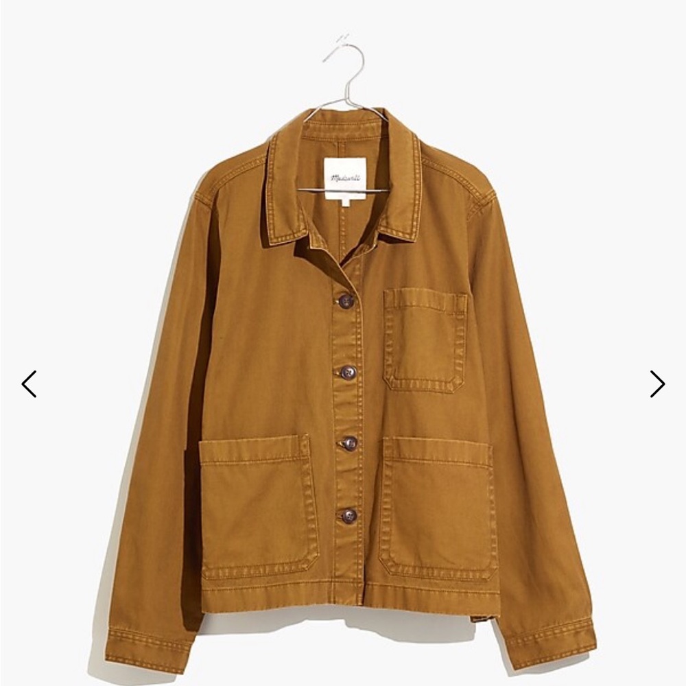Madewell Garment-Dyed Ashwood Chore Coat in Dark Tobacco size Small